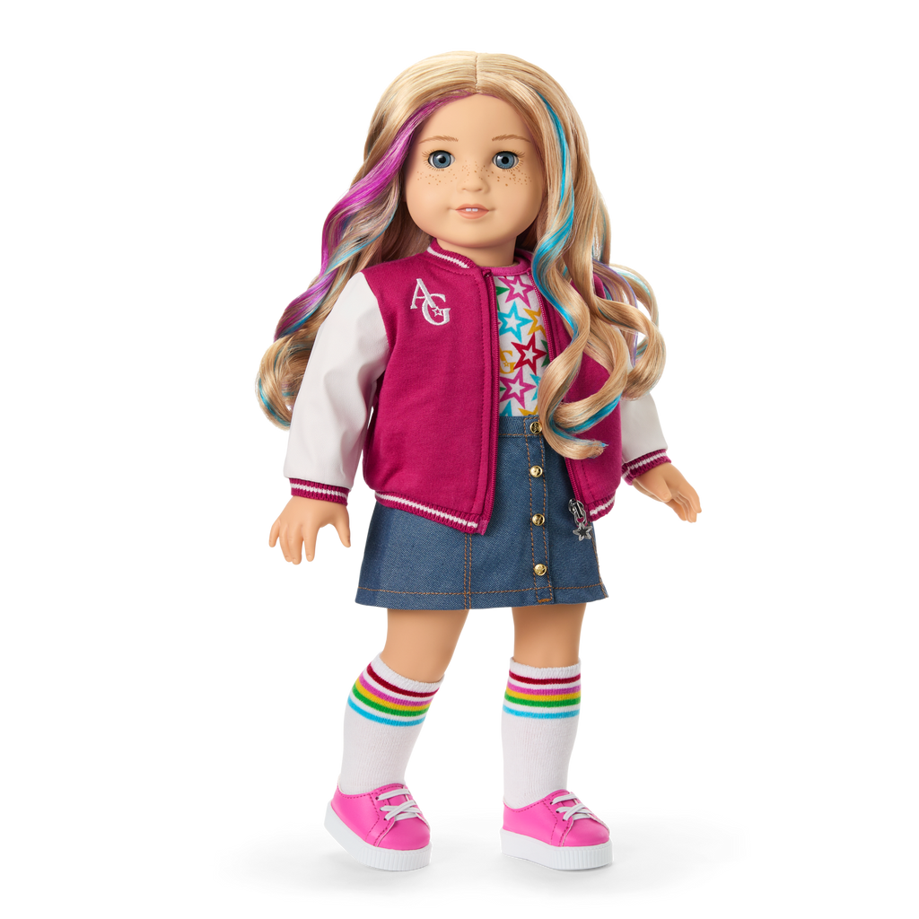 Truly Me™ 18-inch Doll #110 with wavy blonde hair A5