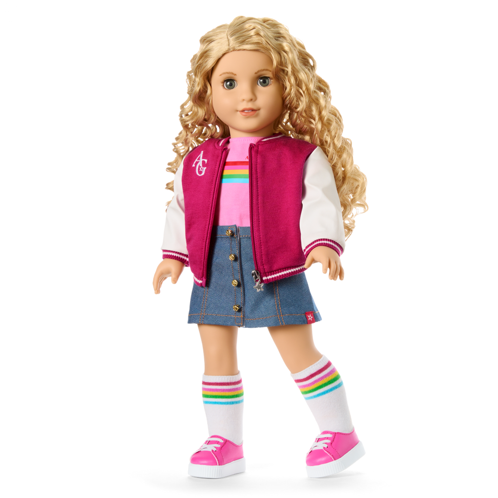 Truly Me™ 18-inch Doll #115 with curly blonde hair A3