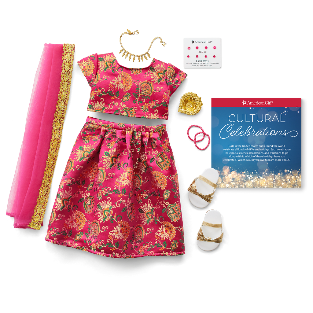 Diwali Celebration Outfit for 18-inch Dolls A3