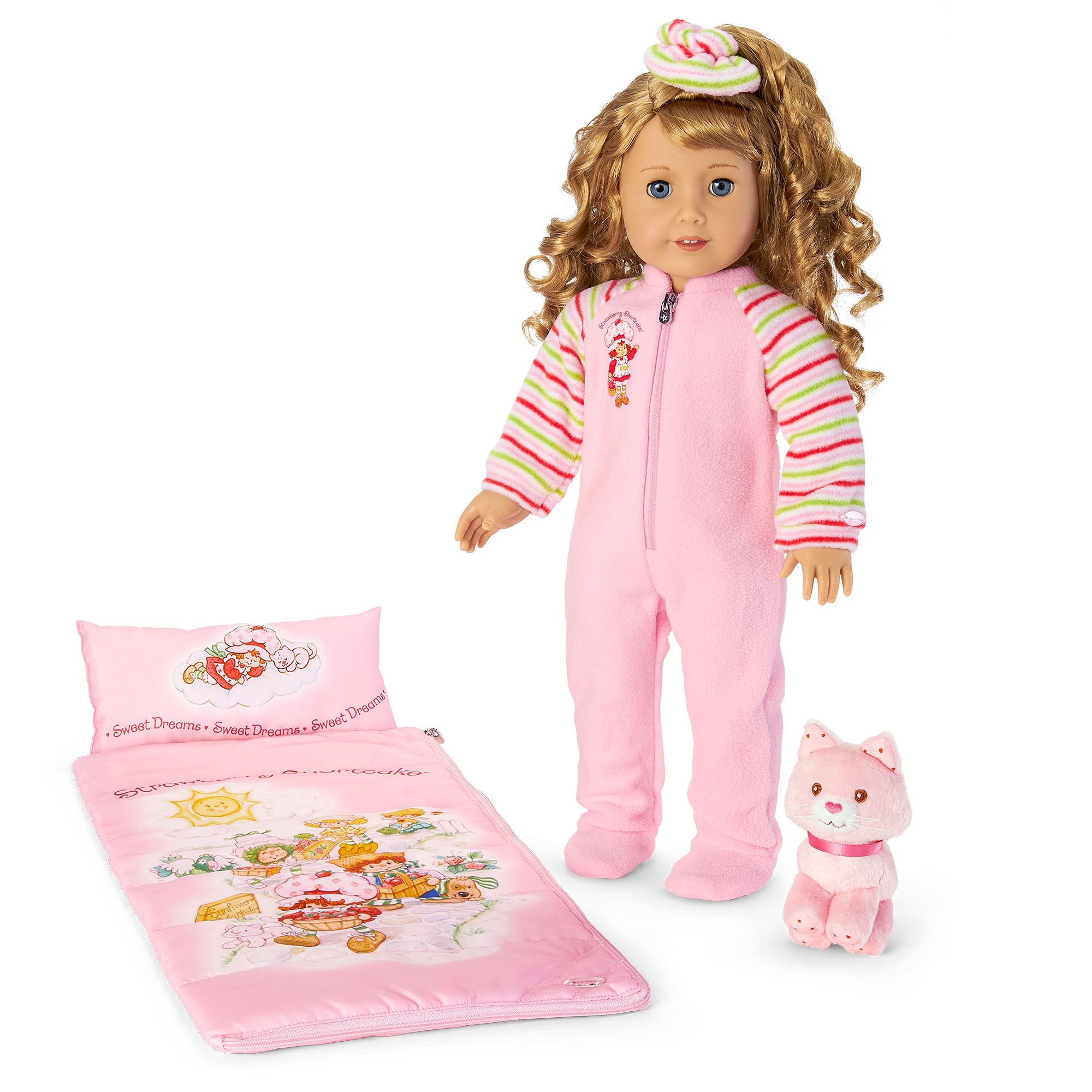 Courtney's™ Strawberry Shortcake™ Sleeping Bag Set for 18-inch Dolls (Historical Characters) B4
