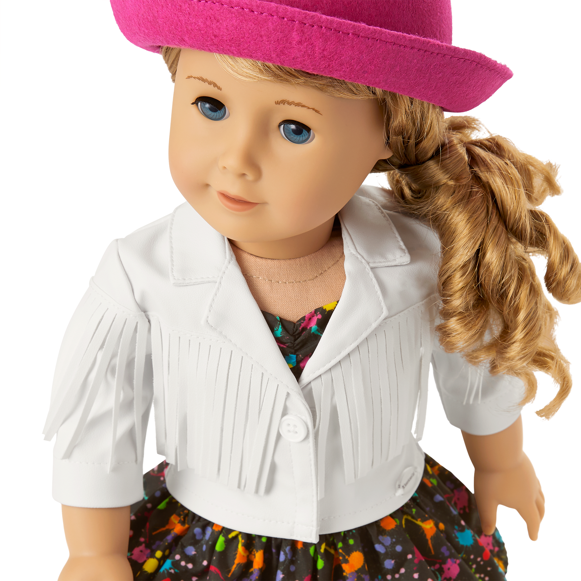 Courtney’s™ White Fringe Jacket for 18-inch Dolls (Historical Characters) B2