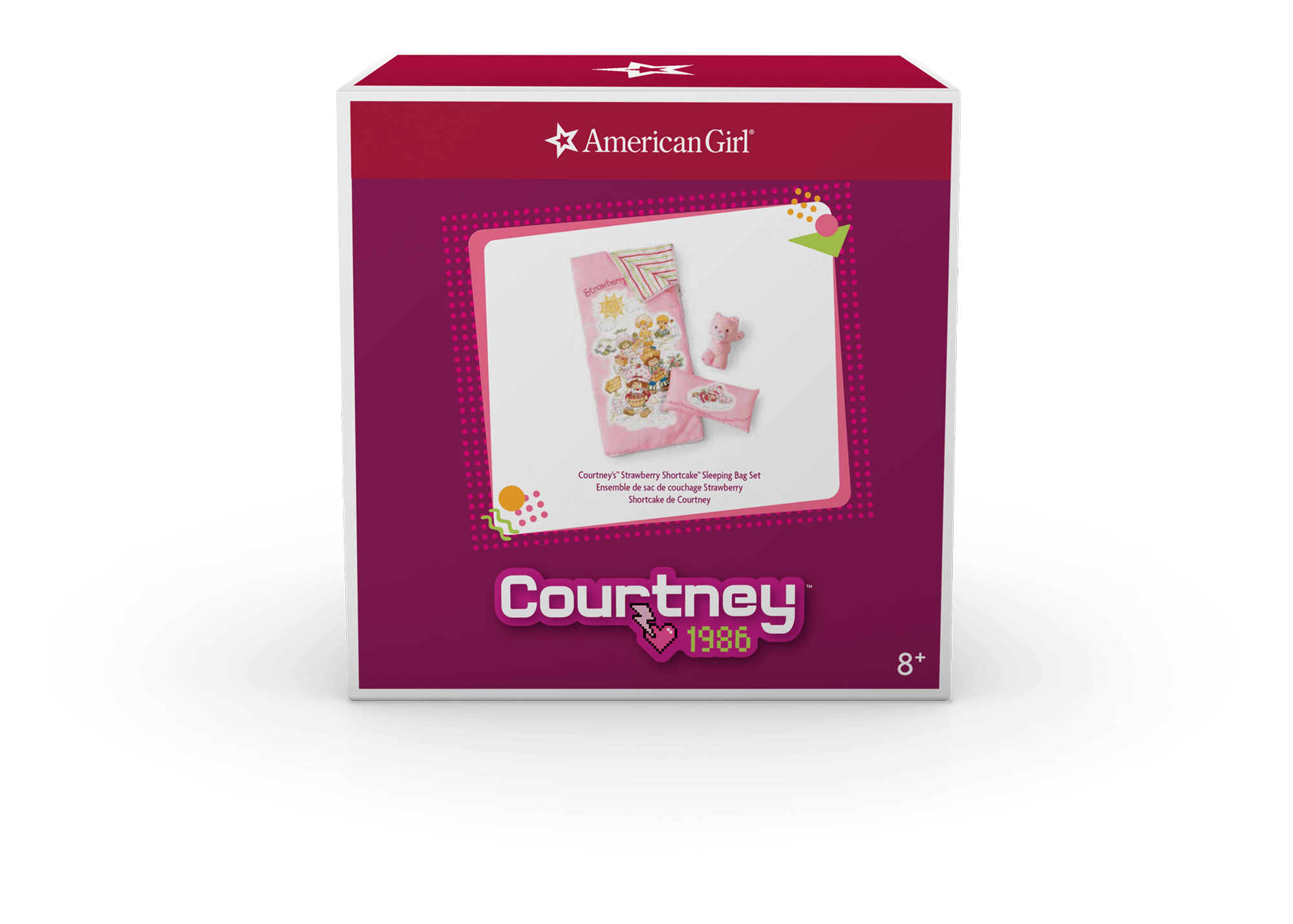 Courtney's™ Strawberry Shortcake™ Sleeping Bag Set for 18-inch Dolls (Historical Characters) B4