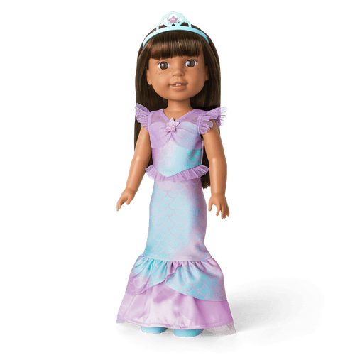 2-in-1 Sparkly Mermaid Outfit for WellieWishers™ Dolls C8