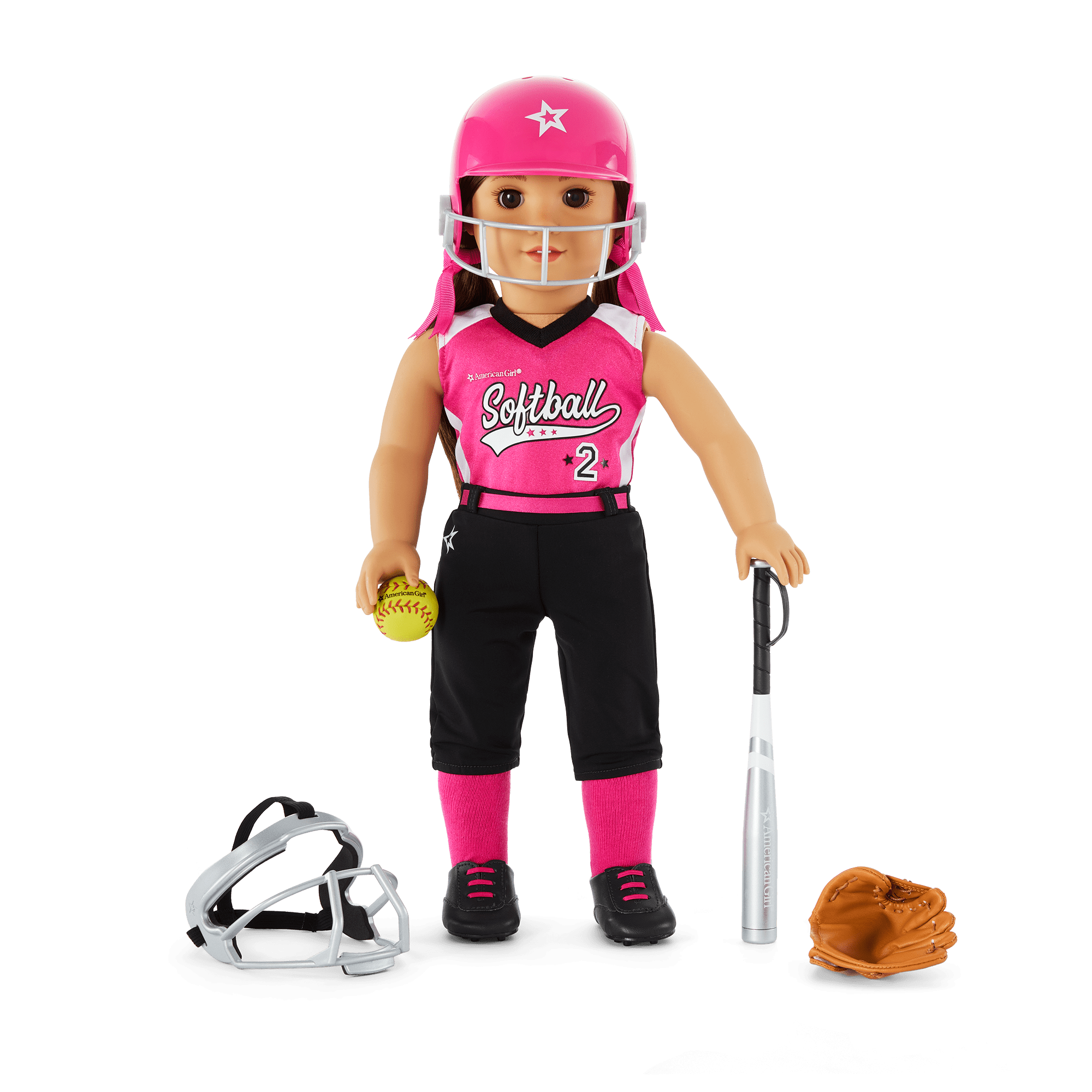 Softball Star Uniform for 18-inch Dolls E3