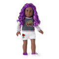 Truly Me™ 18-inch Doll #91 with curly purple hair E0