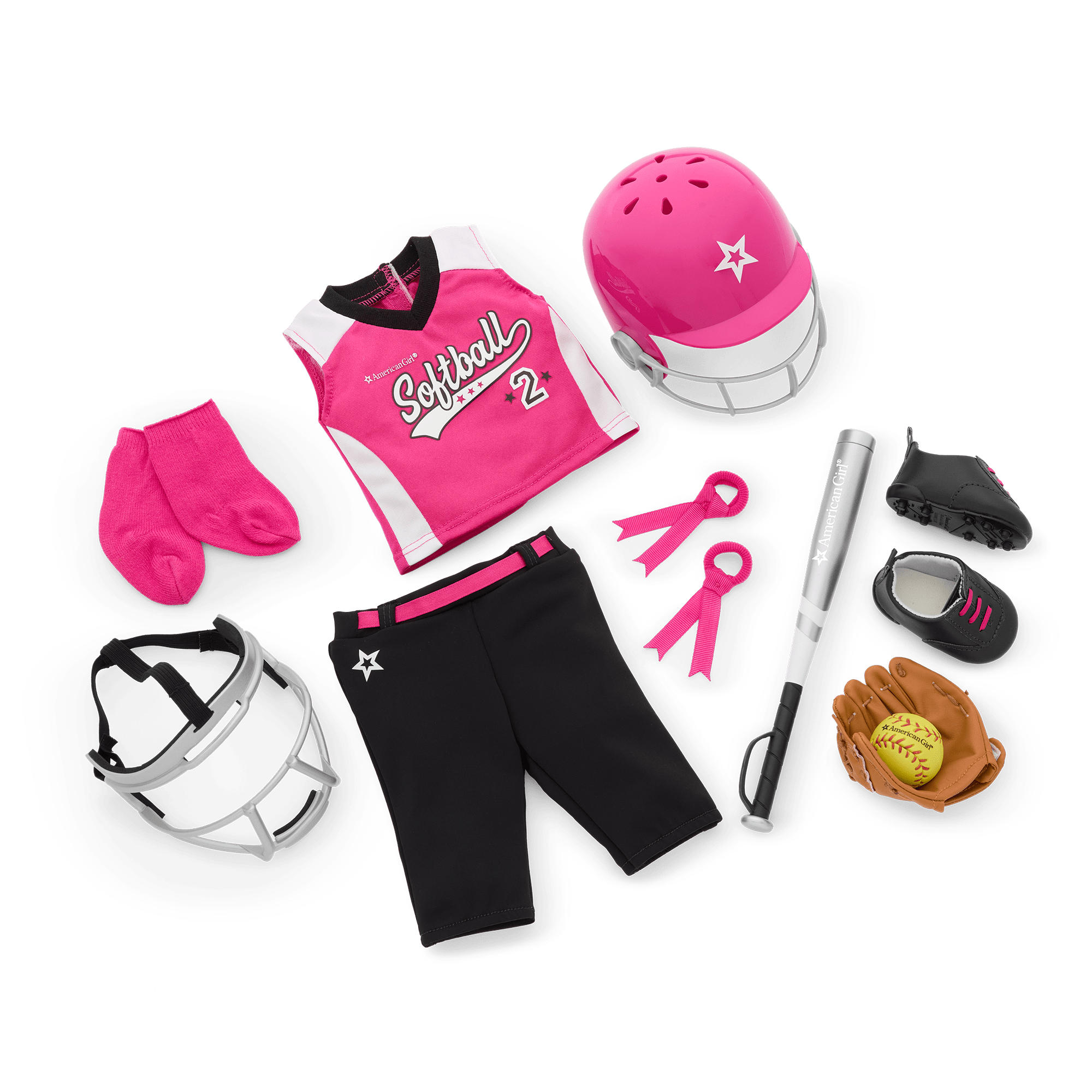 Softball Star Uniform for 18-inch Dolls E3
