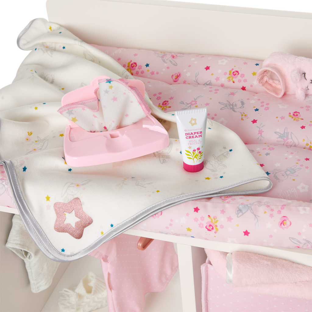 Dots & Blooms Changing Table with Storage A7