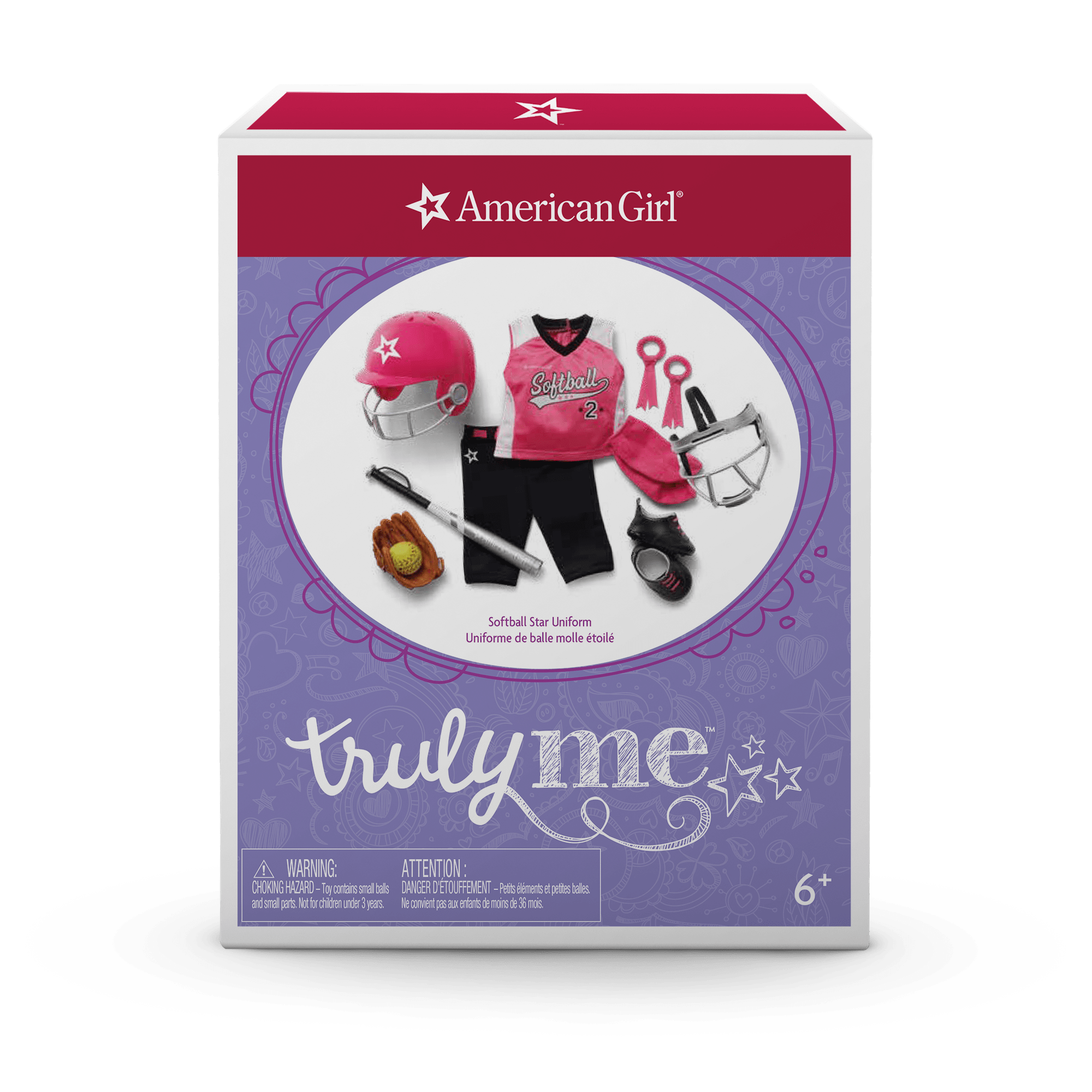 Softball Star Uniform for 18-inch Dolls E3