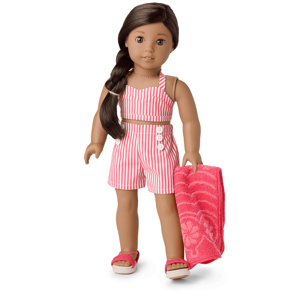 Nanea’s™ Two-Piece Swimsuit for 18-inch Dolls (Historical Characters) E2