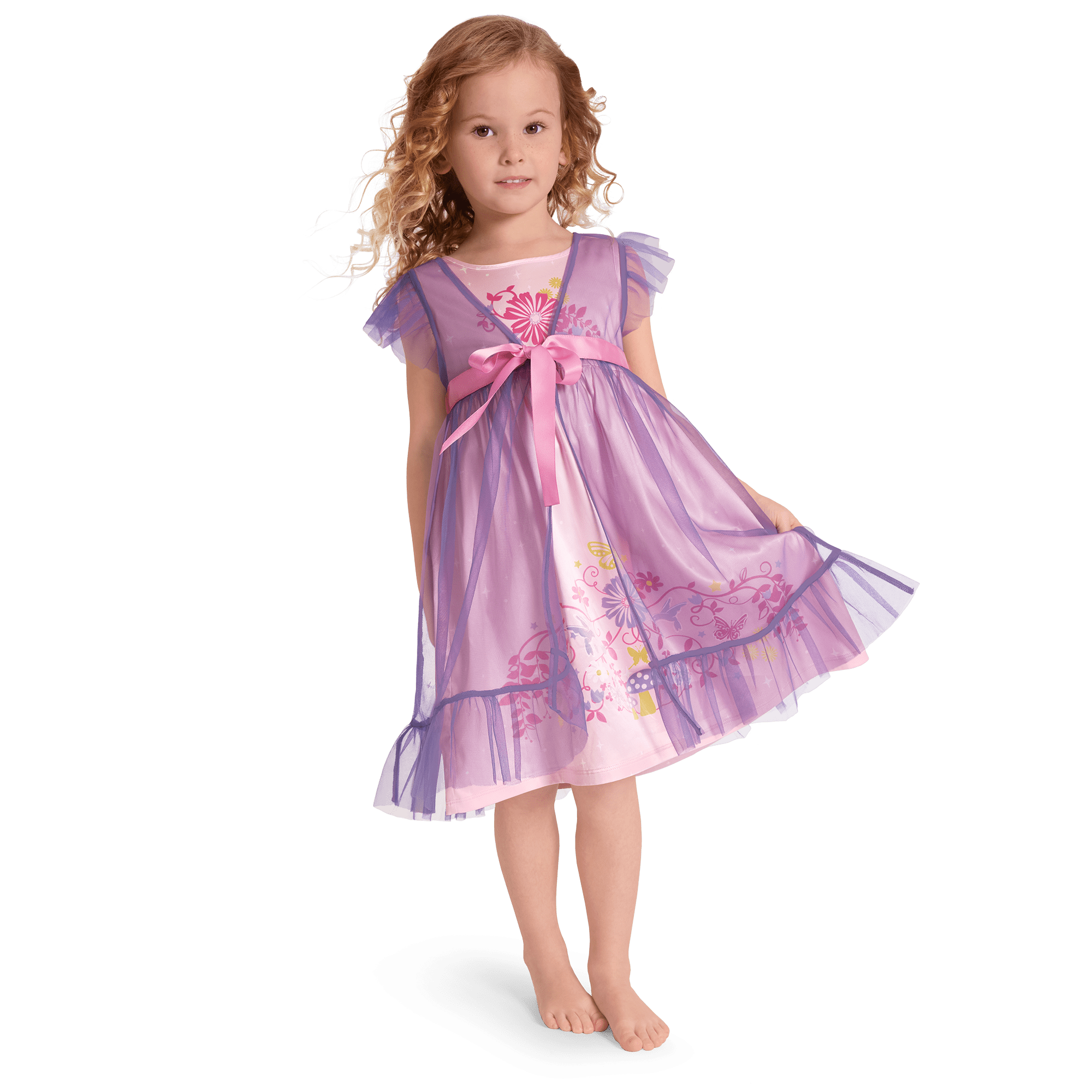 Royal Ruffles Nightie & Robe for Little Girls E8