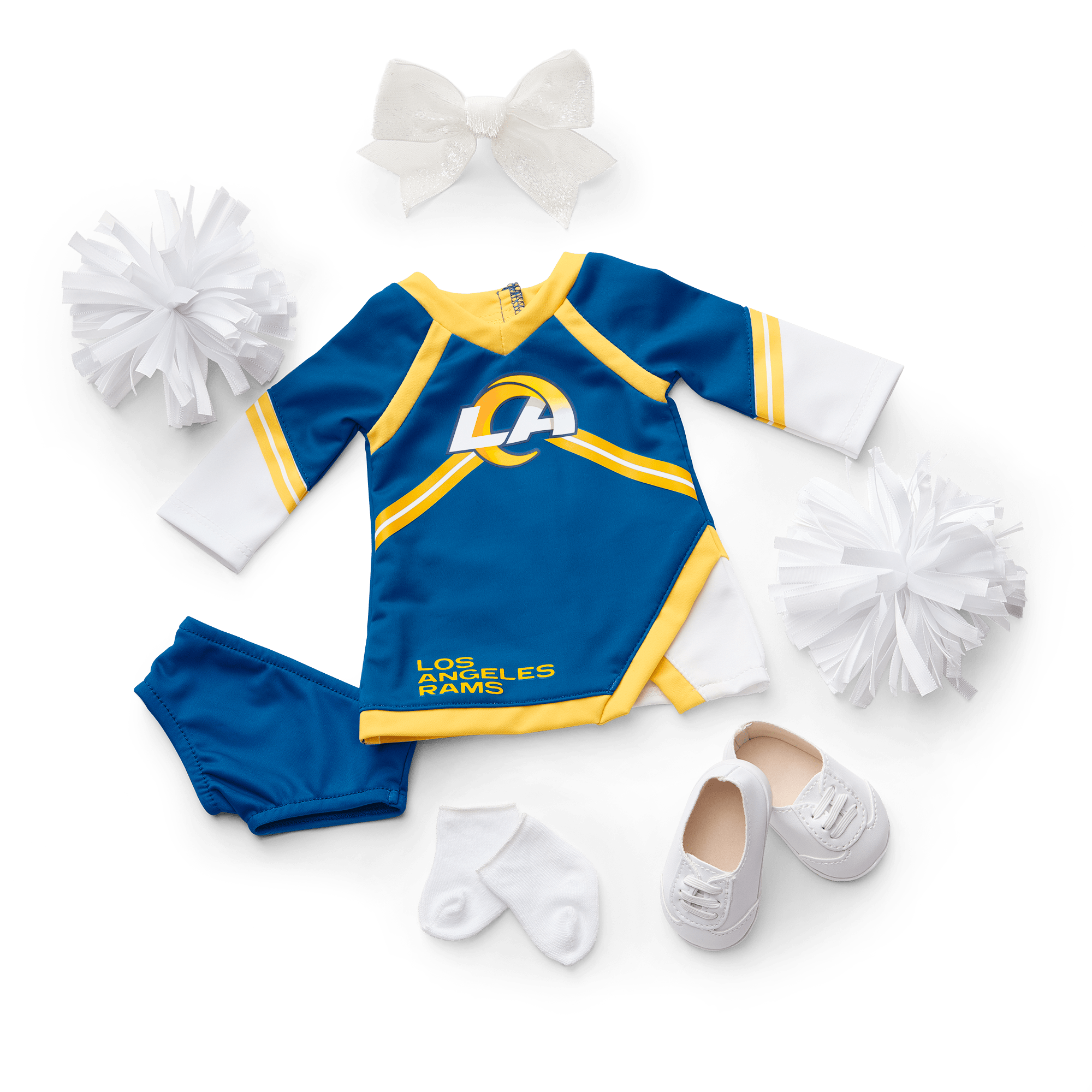 American Girl® x NFL Los Angeles Rams Cheer Uniform for 18-inch Dolls E6