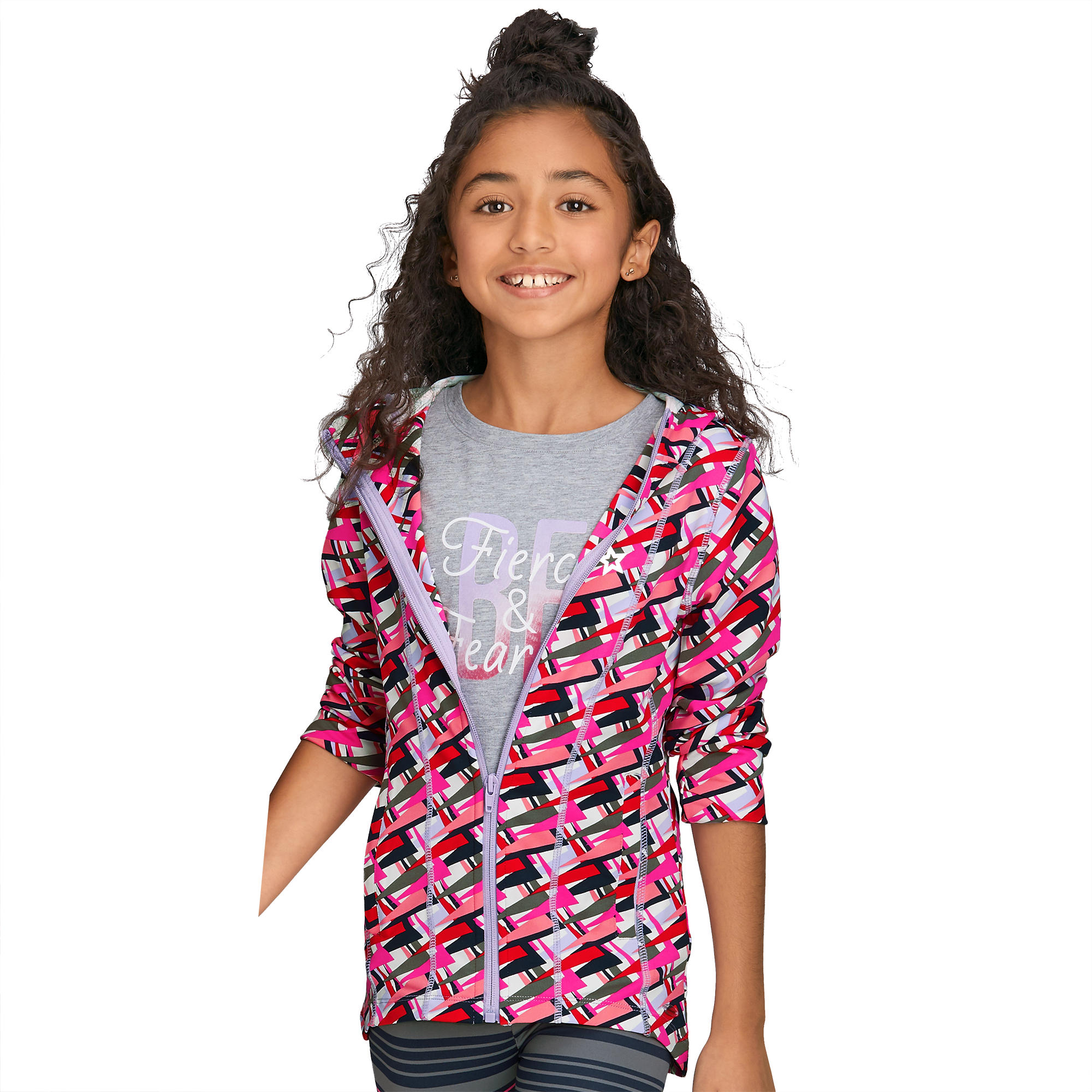 Feeling Fierce Print Jacket for Girls C4