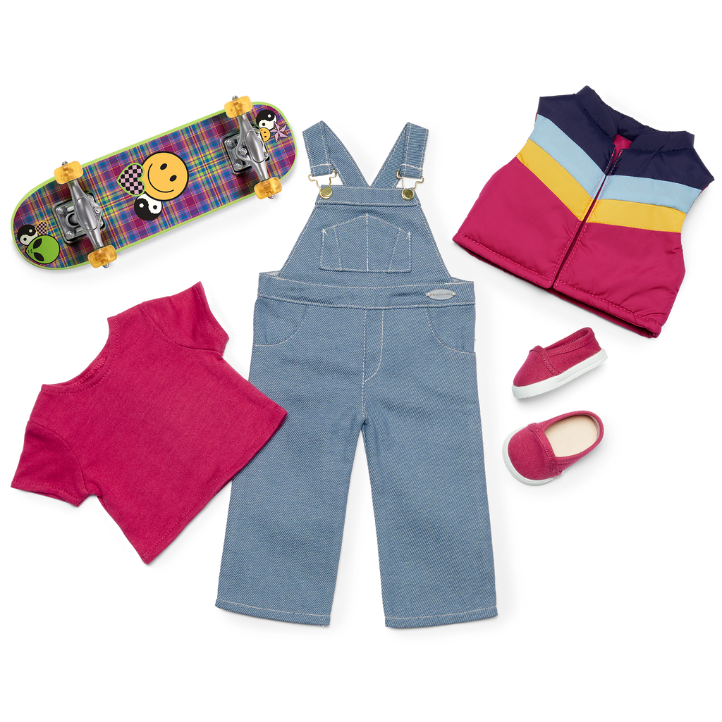 Nicki’s™ Skateboarding Outfit for 18-inch Dolls (Historical Characters) B6