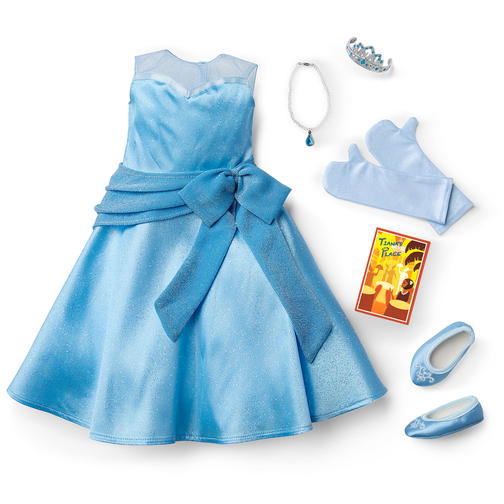 American Girl® Disney Princess Tiana Evening Star Dress & Accessories for 18-inch Dolls E2