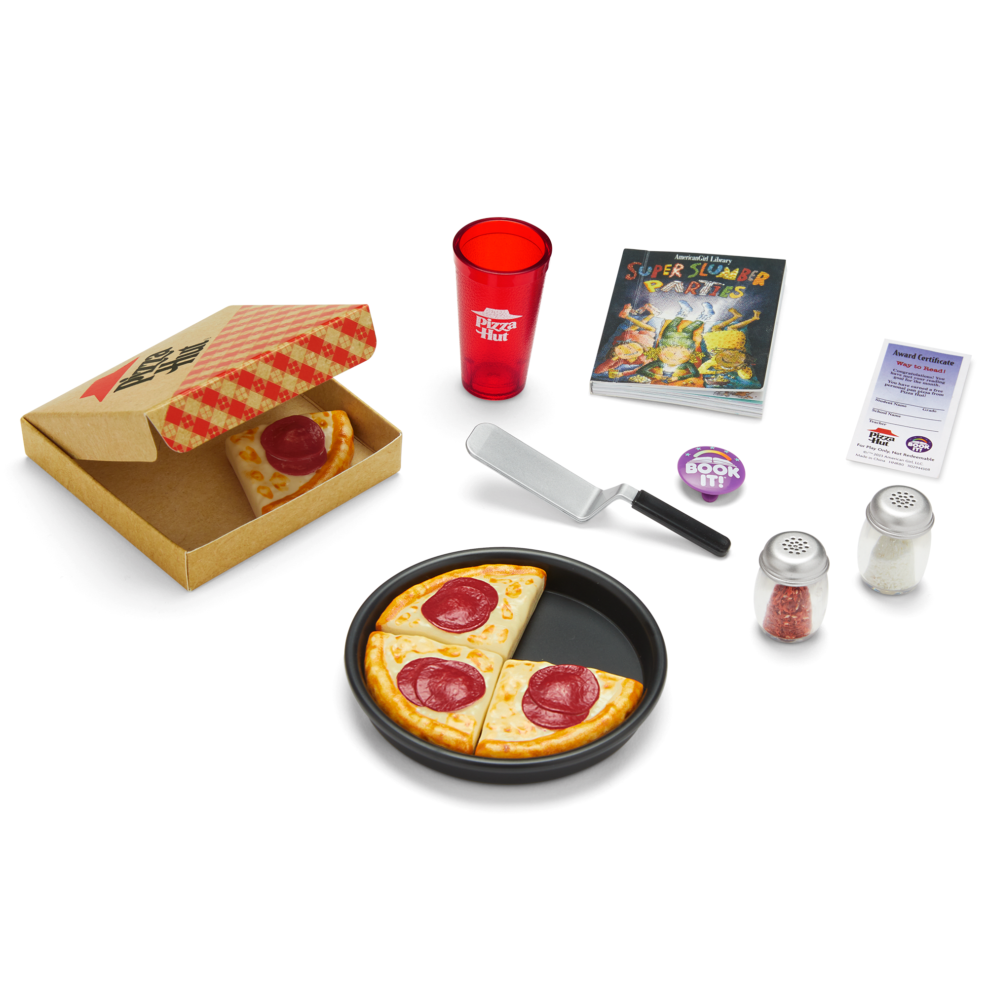Pizza Hut® BOOK IT!™ Set for 18-inch Dolls (Historical Characters) D9