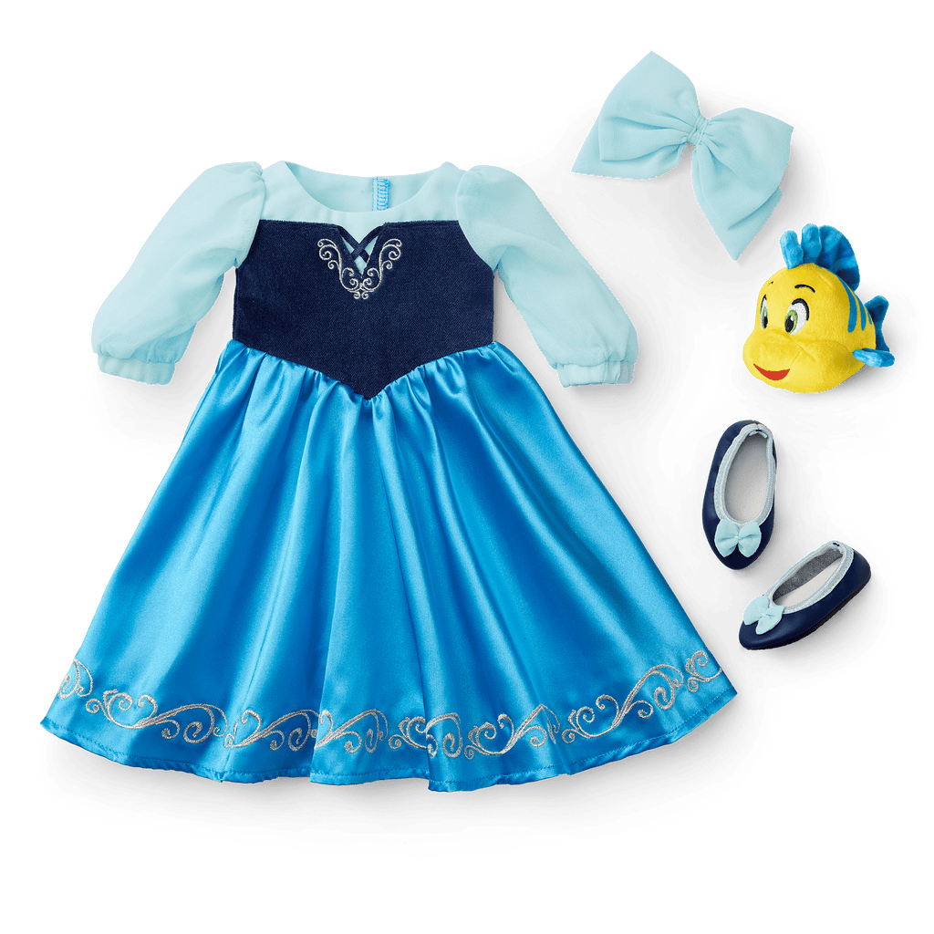 American Girl® Disney Princess Ariel Day Dress, Flounder & Accessories for 18-inch Dolls A7