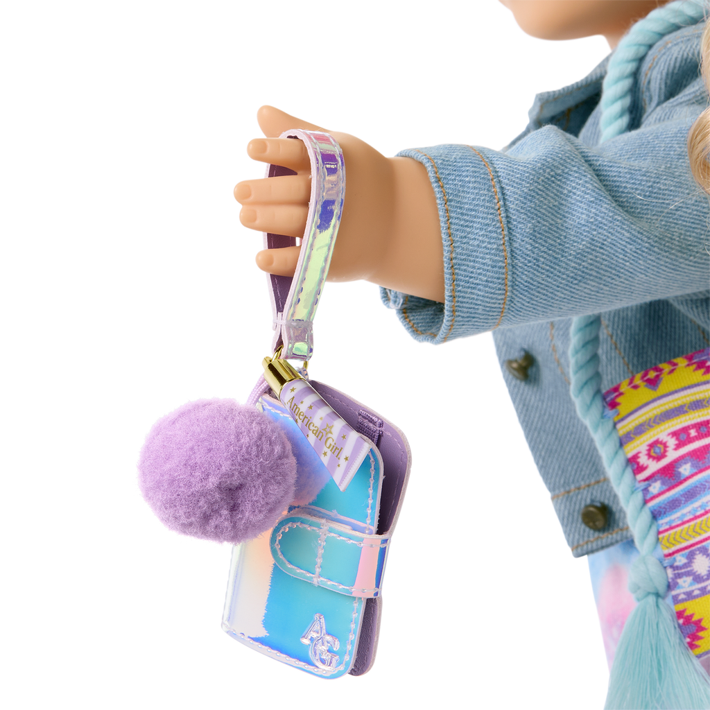 Purple Pom Phone & Accessories for 18-inch Dolls E2