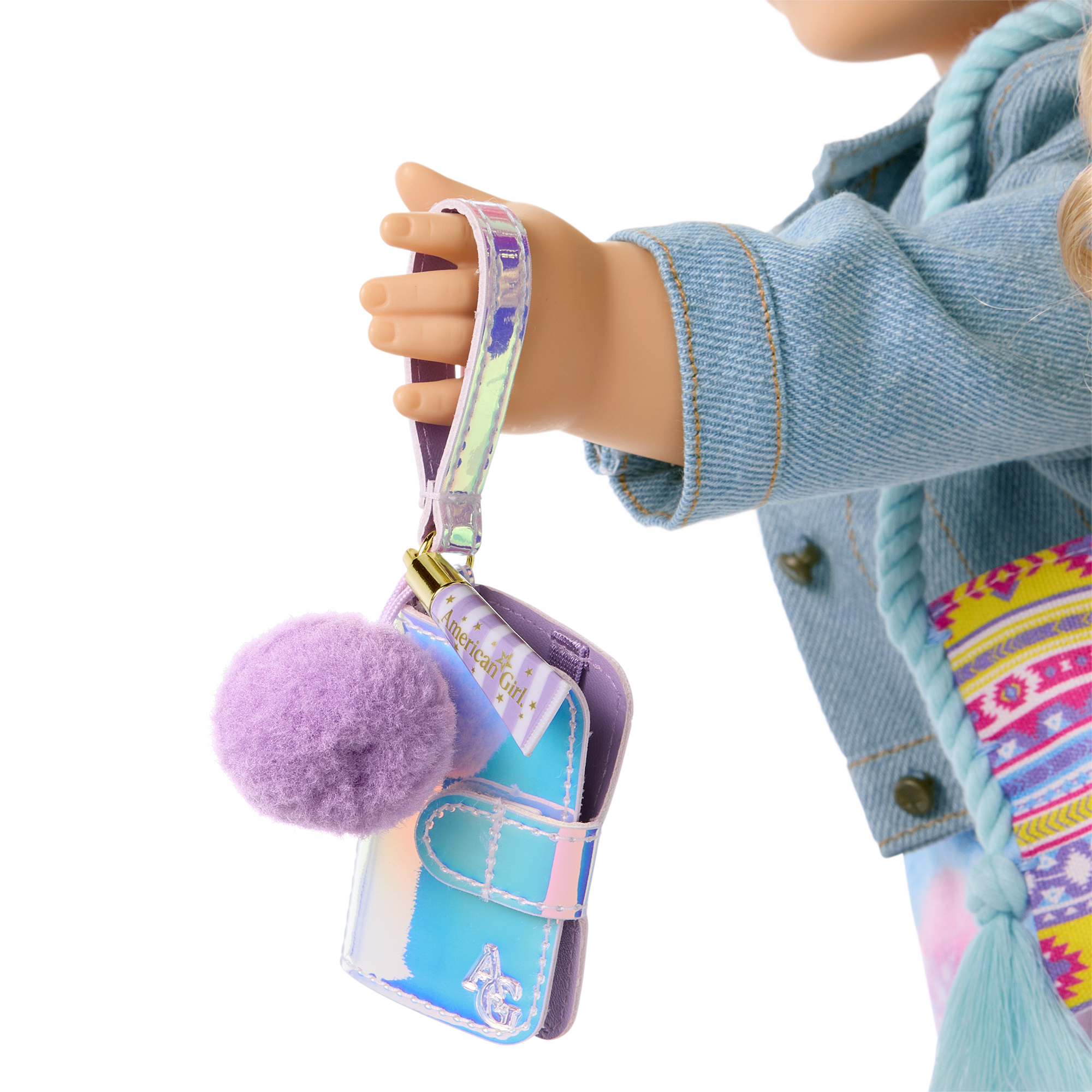 Purple Pom Phone & Accessories for 18-inch Dolls E2