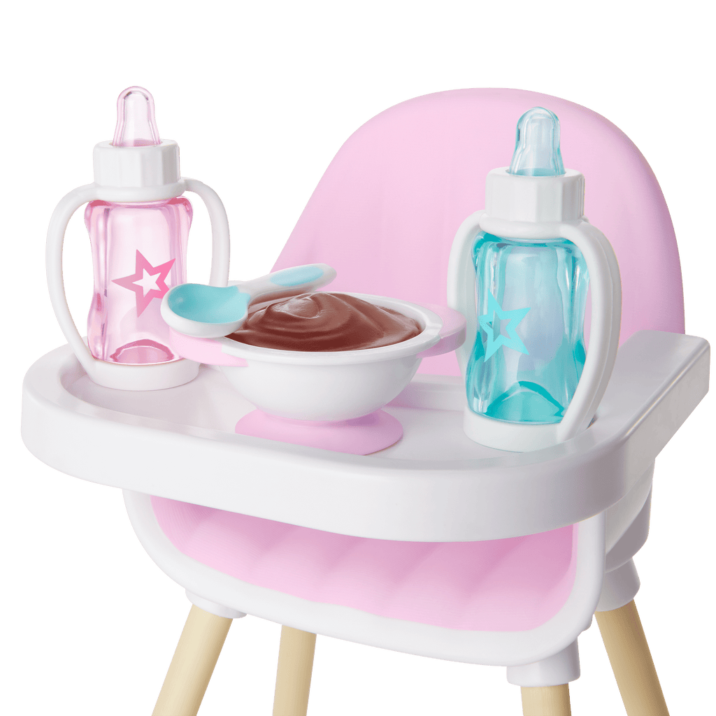 Little Bitty Baby™ Layette & High Chair Set for 7.75-inch Dolls F4