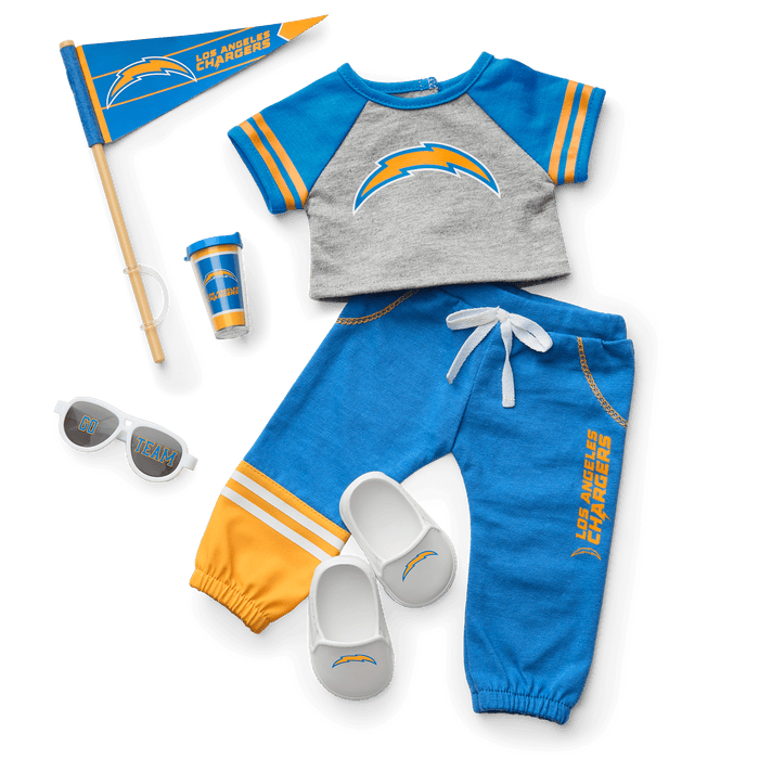 American Girl® x NFL Los Angeles Chargers Fan Outfit & Accessories for 18-inch Dolls F9