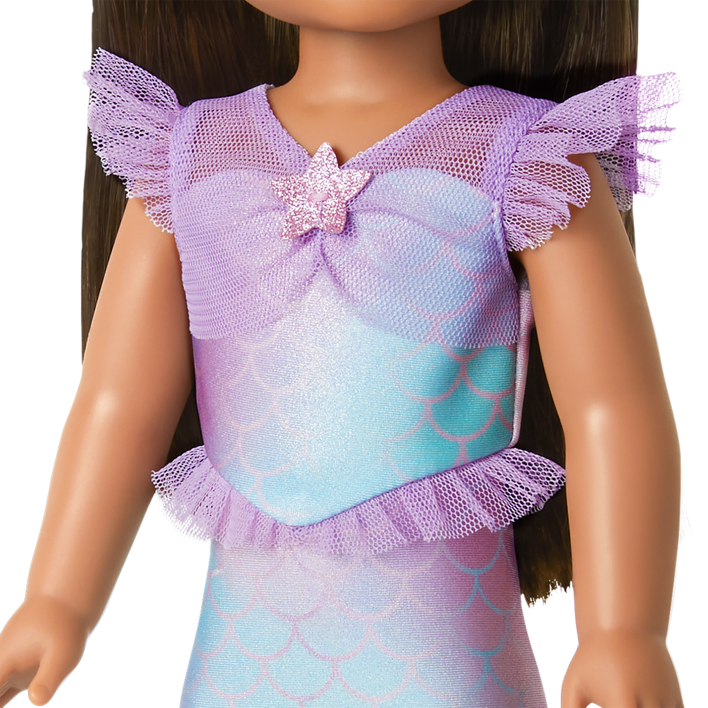 2-in-1 Sparkly Mermaid Outfit for WellieWishers™ Dolls C8