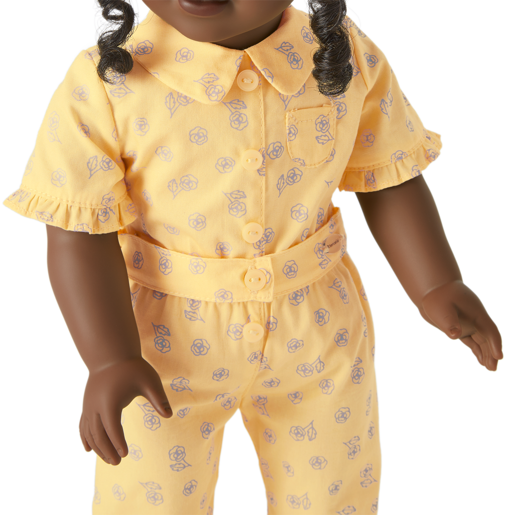 Claudie's™ Yellow Bloom Pajamas for 18-inch Dolls (Historical Characters) B6