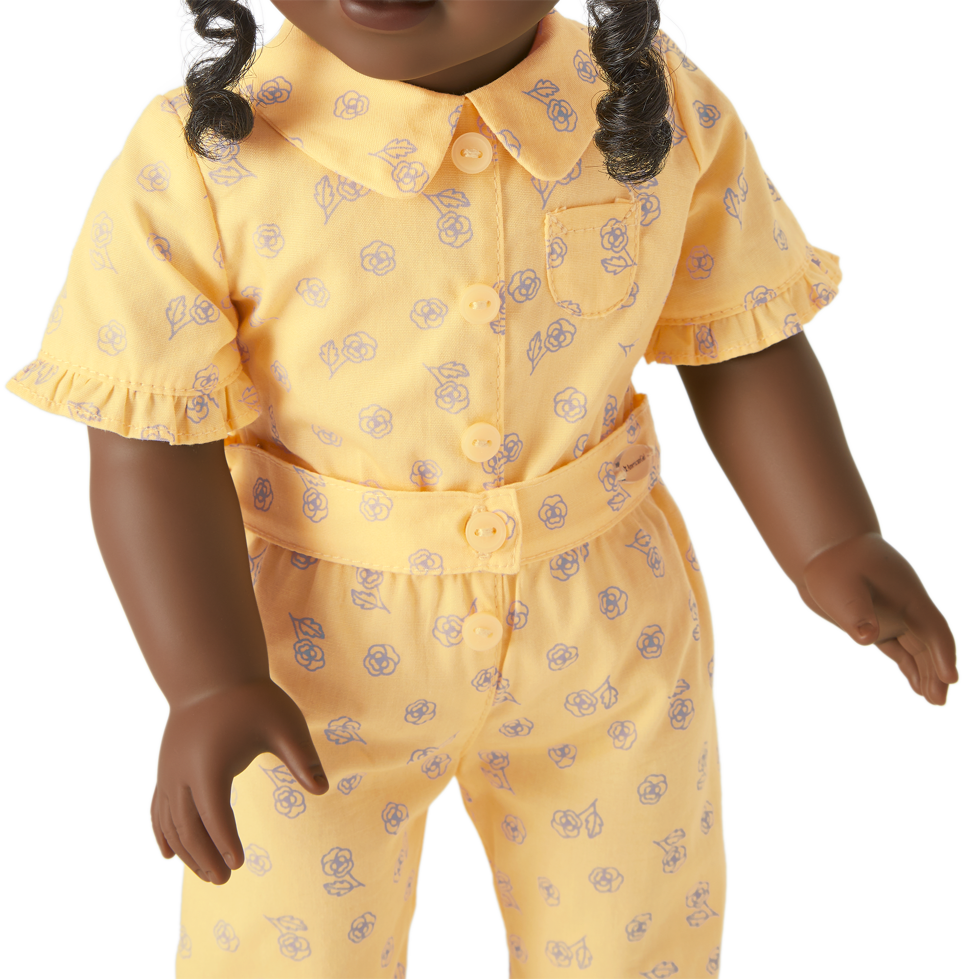 Claudie's™ Yellow Bloom Pajamas for 18-inch Dolls (Historical Characters) B6