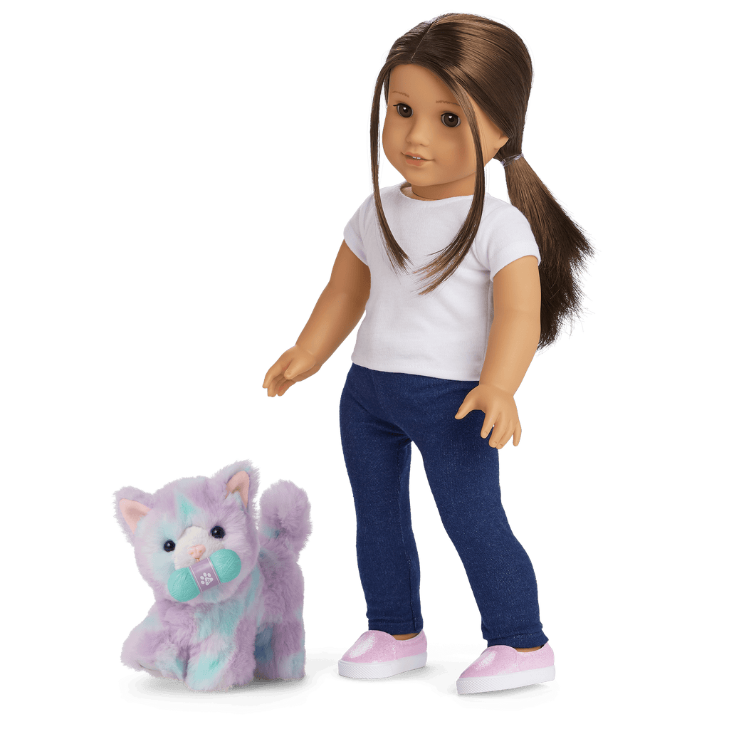 Purrpley Pink Kitty Cat for 18-inch Dolls D5