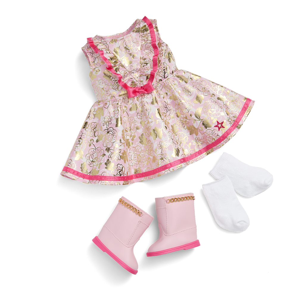 Floral Fashion Outfit for 18-inch Dolls F9