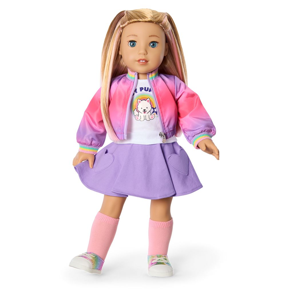Summer’s™ Waggy Pup Tails™ Outfit for 18-inch Dolls (Girl of the Year™ 2025) F4