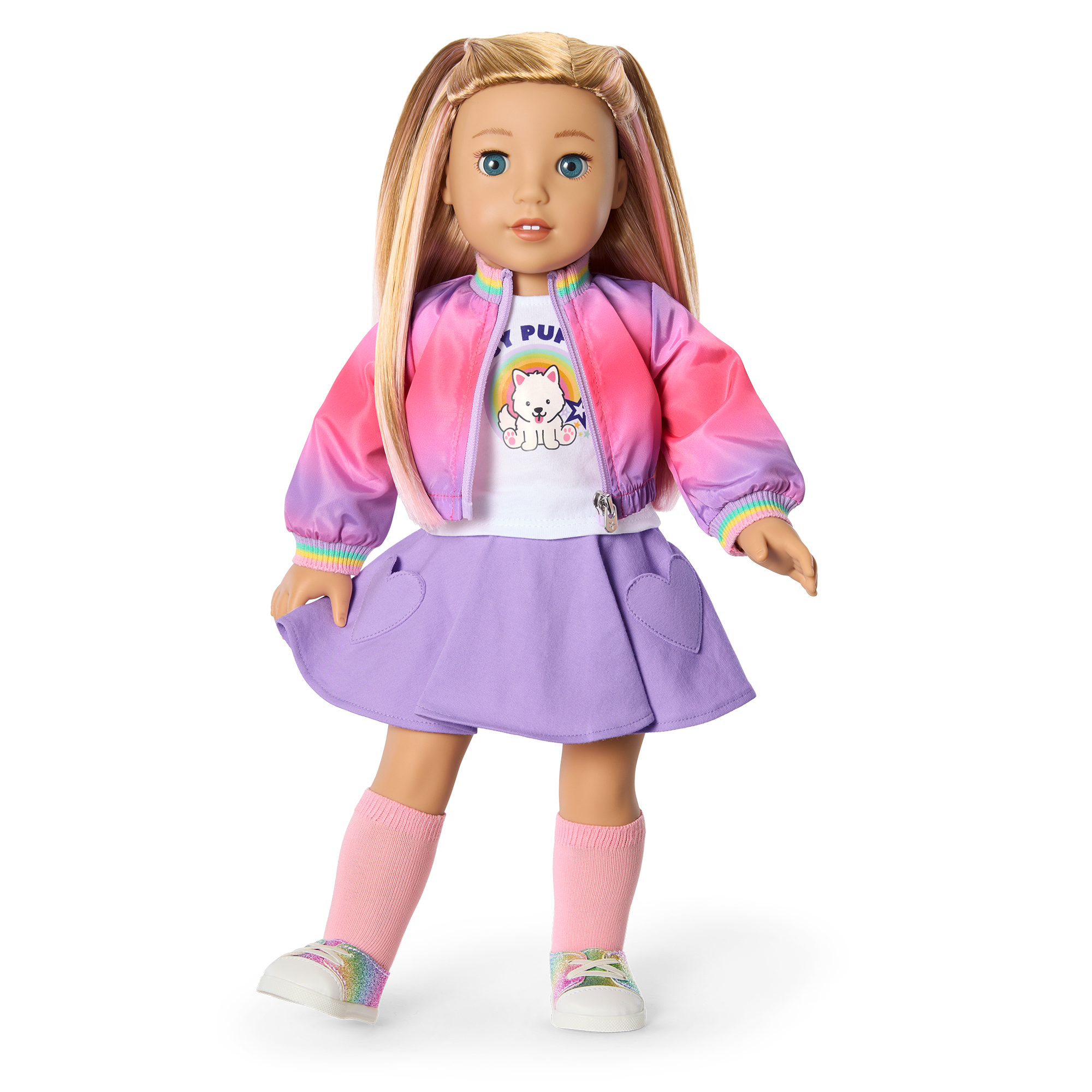 Summer’s™ Waggy Pup Tails™ Outfit for 18-inch Dolls (Girl of the Year™ 2025) F4