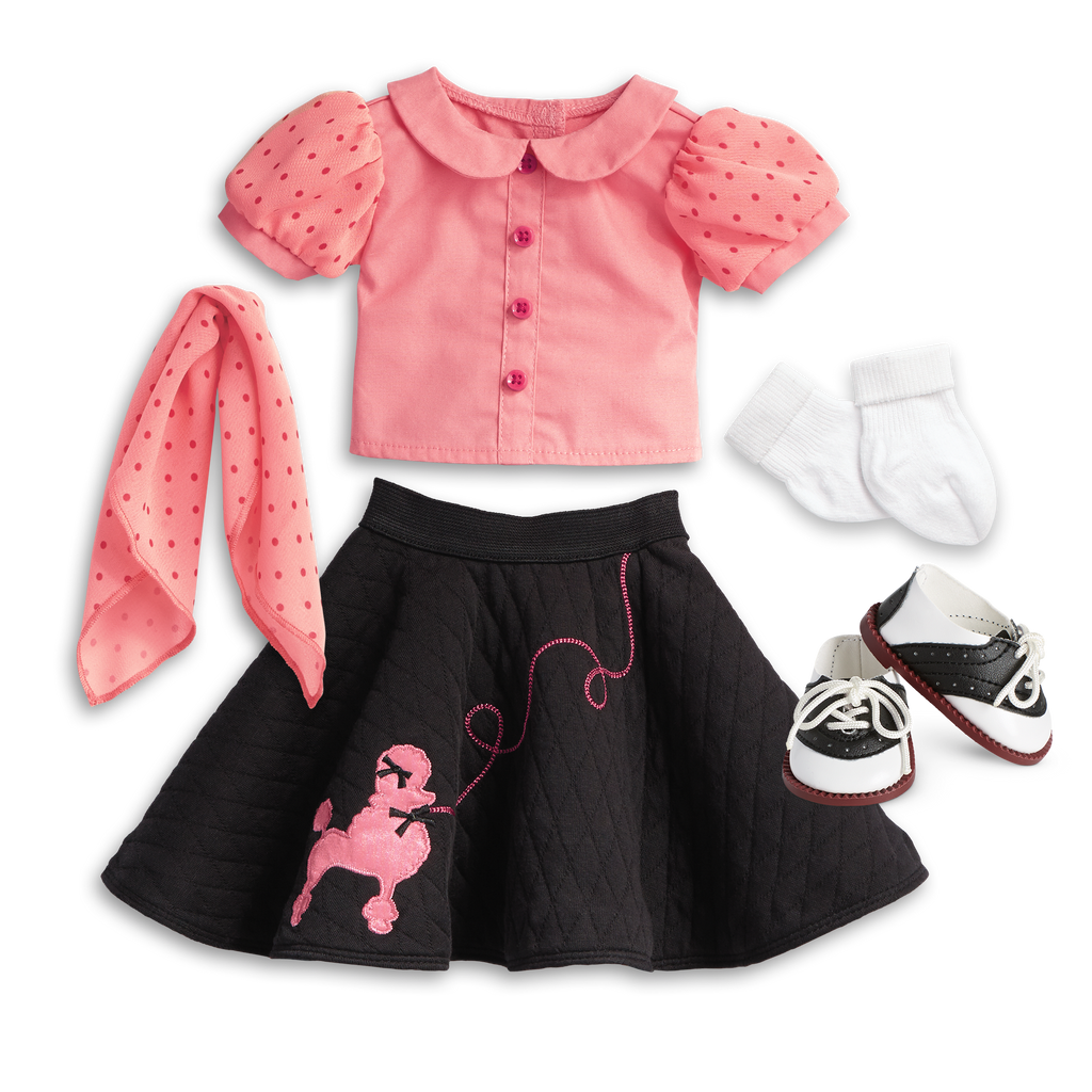 Maryellen's™ Poodle Skirt Outfit for 18-inch Dolls (Historical Characters) A8