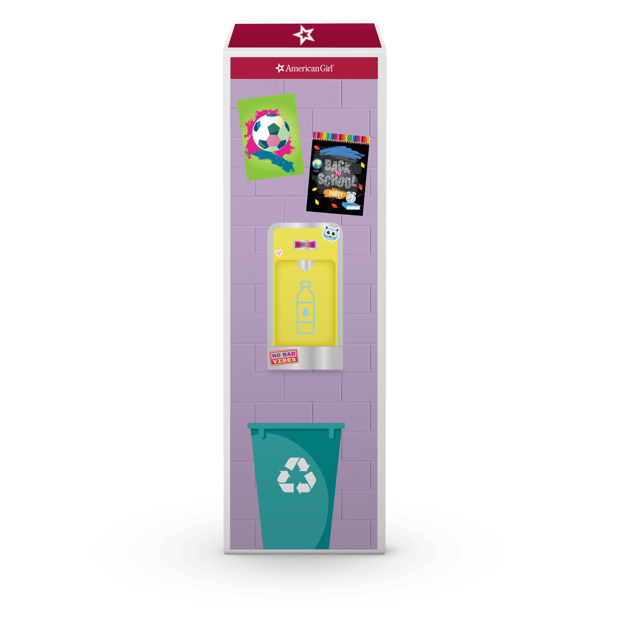 Colorful Cubbies Locker Set for 18-inch Dolls E0