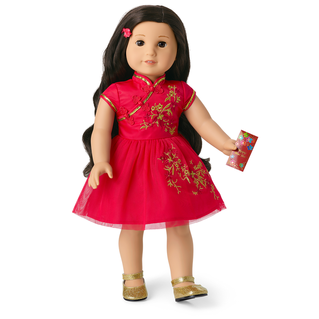 Lunar New Year's Celebration Outfit for 18-inch Dolls E0