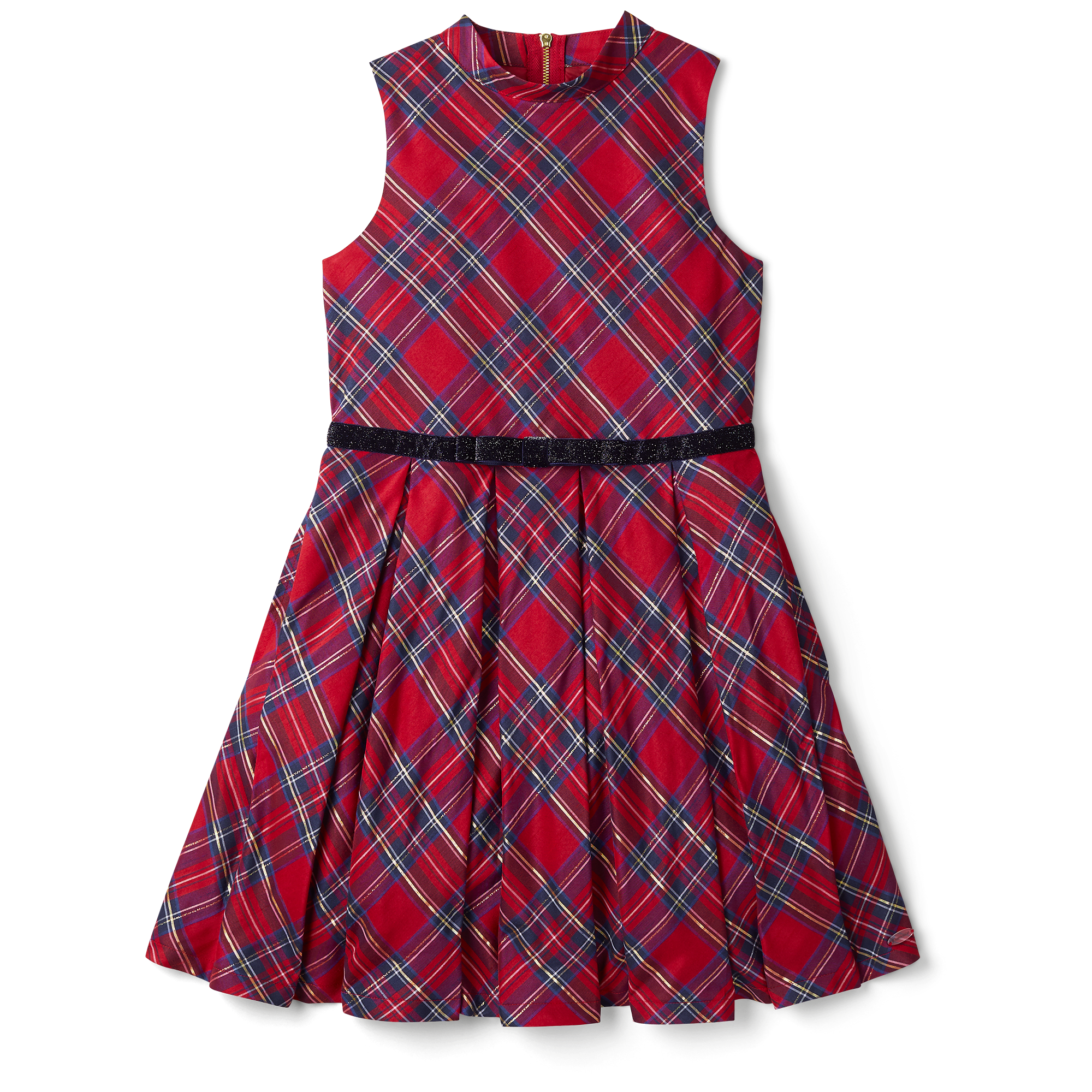 Pretty Plaid Christmas Dress for Girls A9