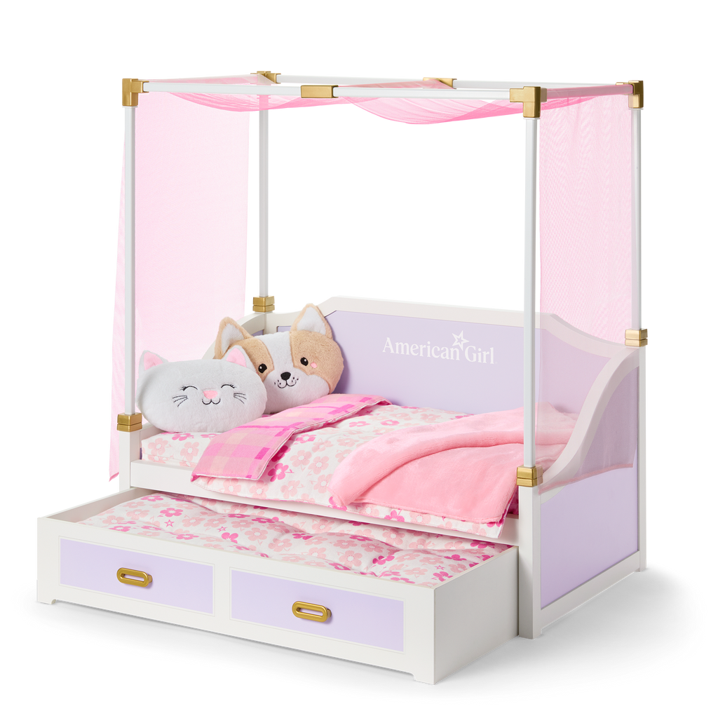 All Set for Sleepovers Canopy Bed for 18-inch Dolls E6