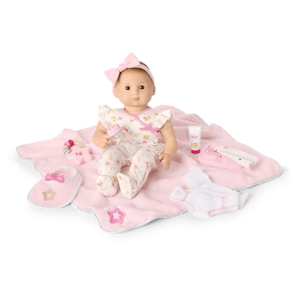 Bitty Baby® Doll #2 with brown hair Care & Play Set D4