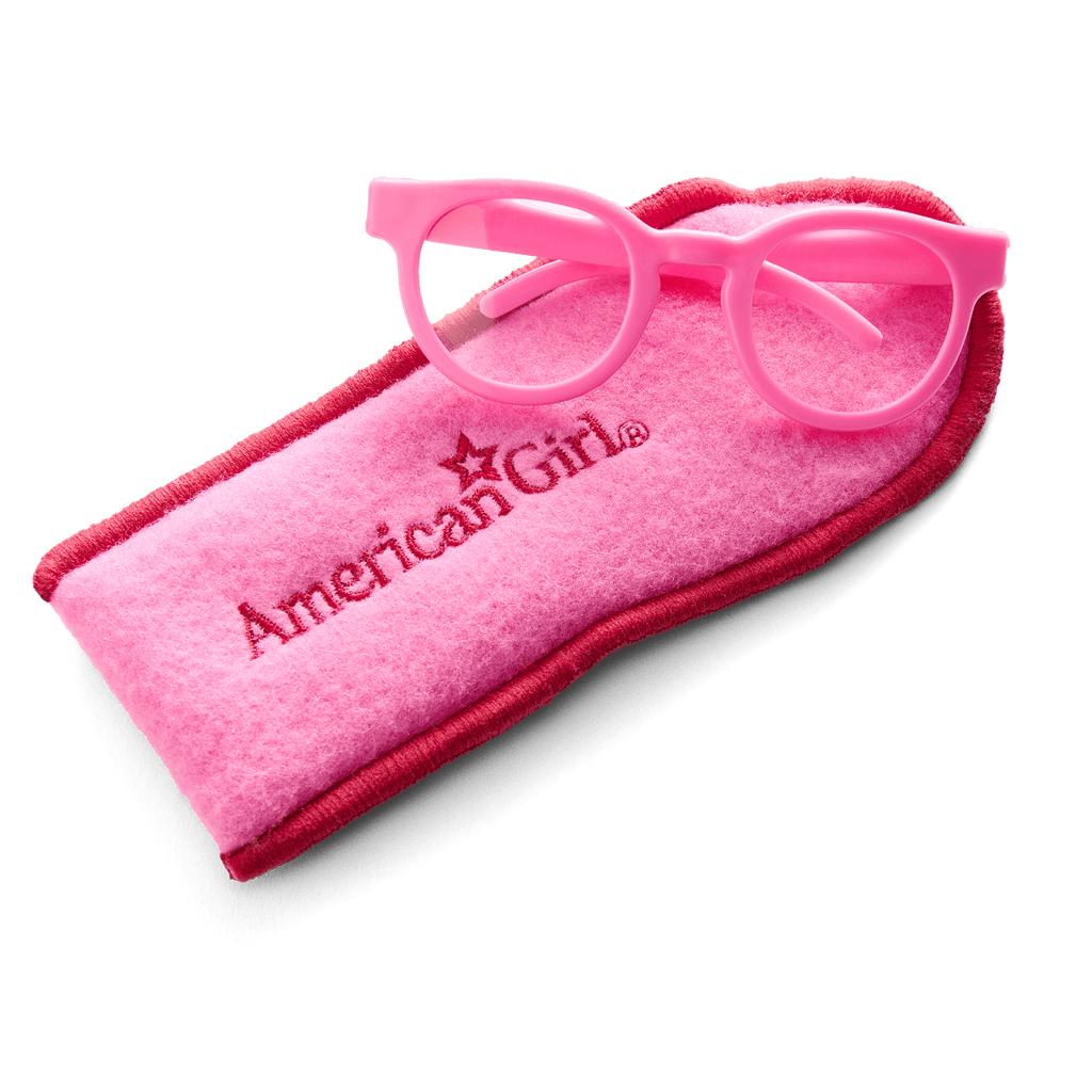 Petal-Pink Glasses for 18-inch Dolls F1