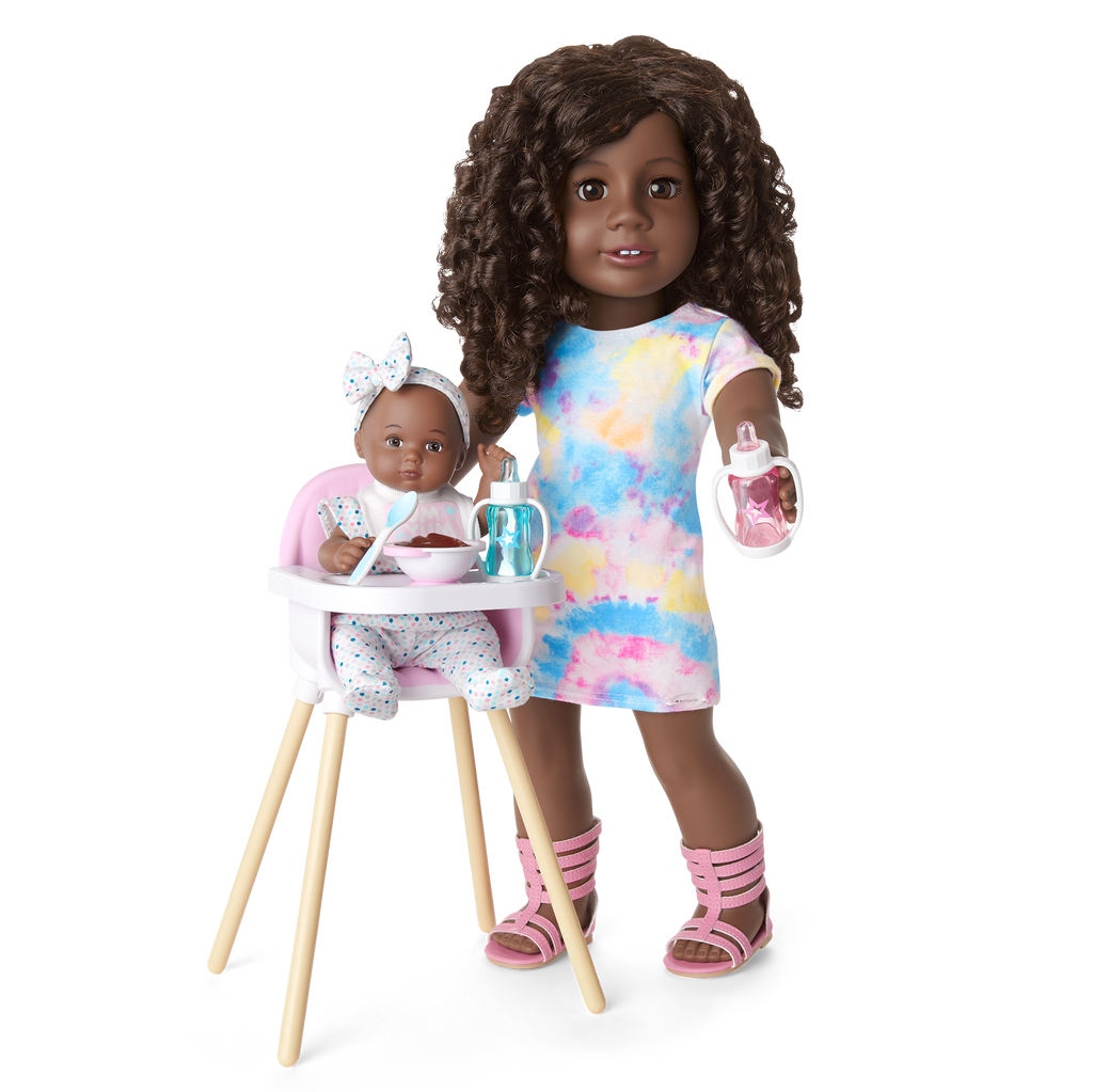 Little Bitty Baby™ Layette & High Chair Set for 7.75-inch Dolls F4