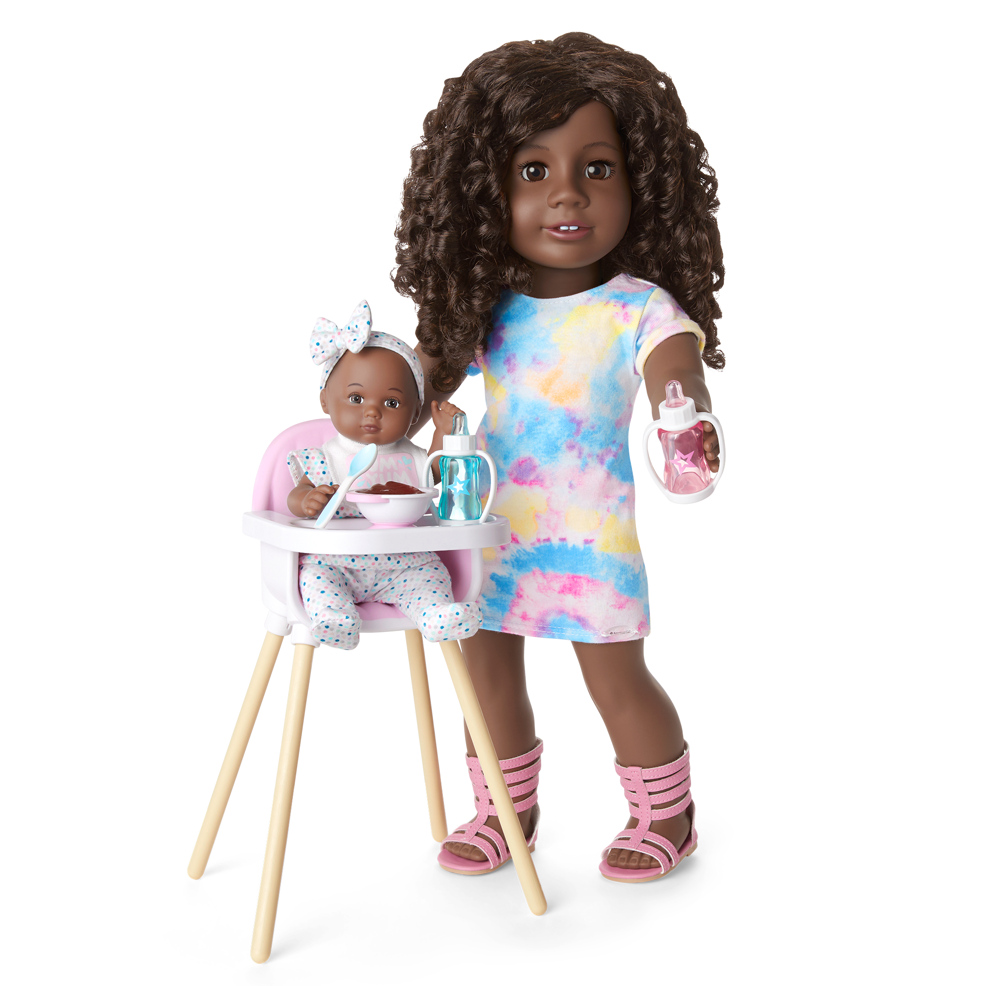 Little Bitty Baby™ Layette & High Chair Set for 7.75-inch Dolls F4