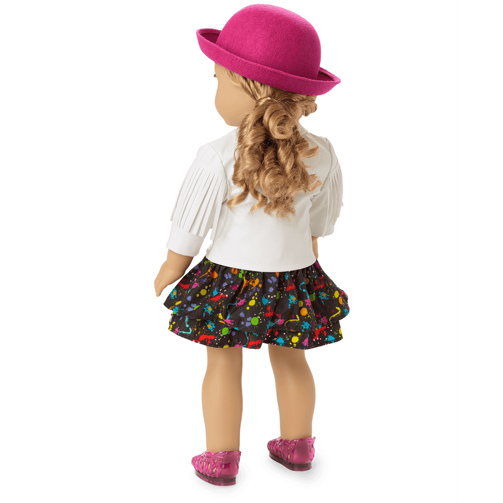 Courtney’s™ White Fringe Jacket for 18-inch Dolls (Historical Characters) B2