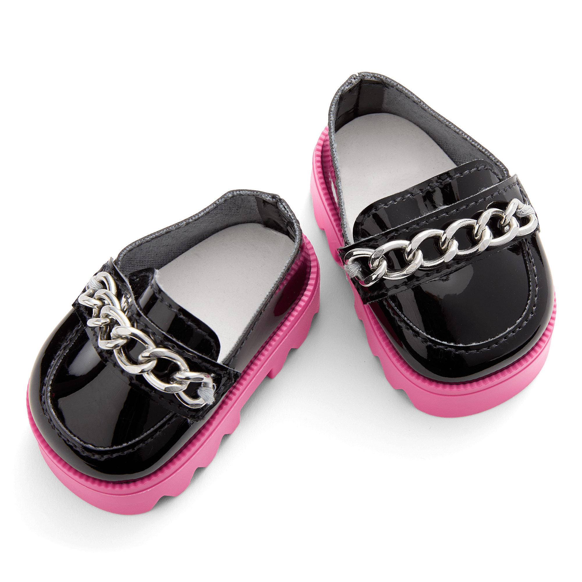 Fuchsia Flair Platform Loafers for 18-inch Dolls E3