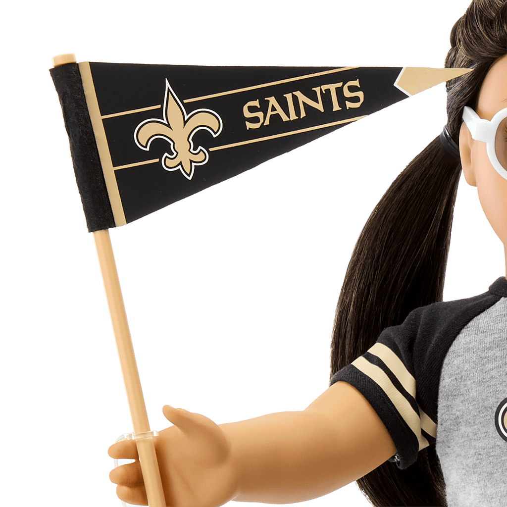 American Girl® x NFL New Orleans Saints Fan Outfit & Accessories for 18-inch Dolls F1