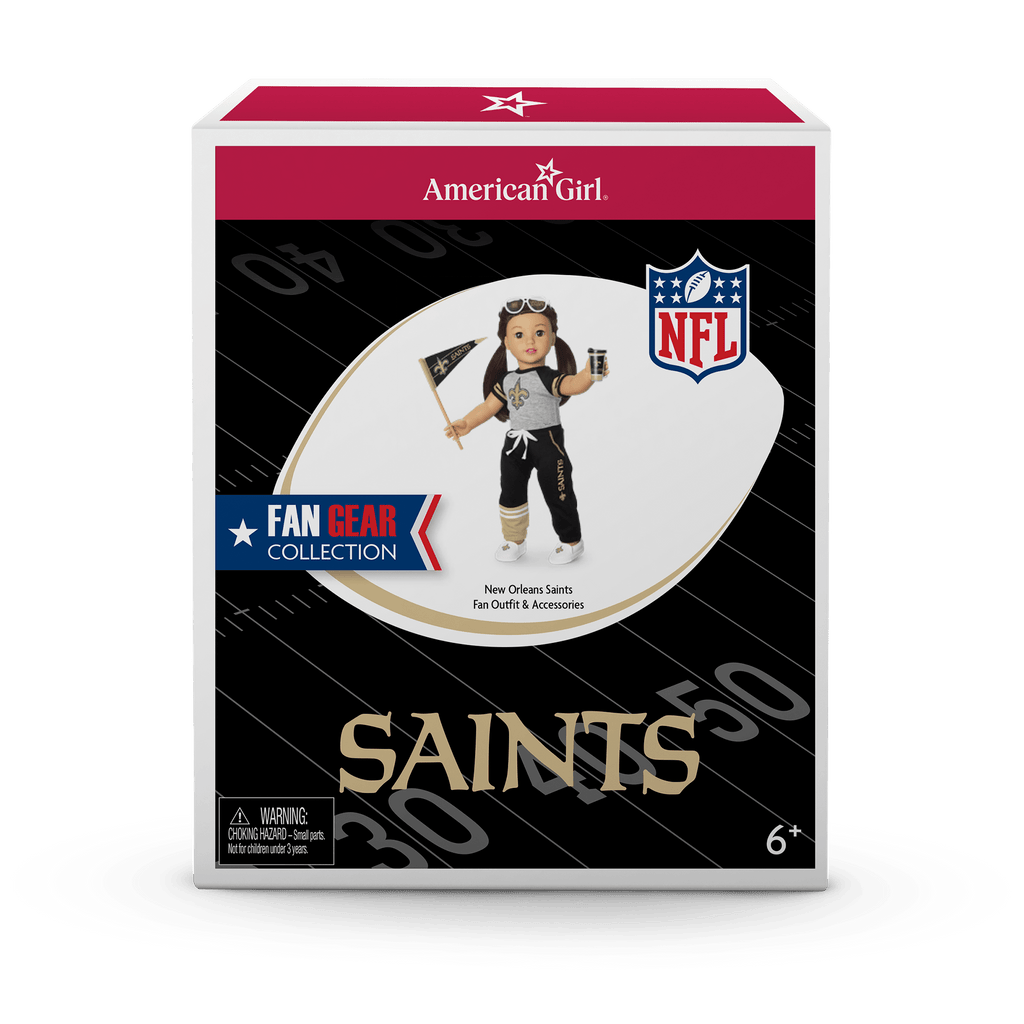 American Girl® x NFL New Orleans Saints Fan Outfit & Accessories for 18-inch Dolls F1