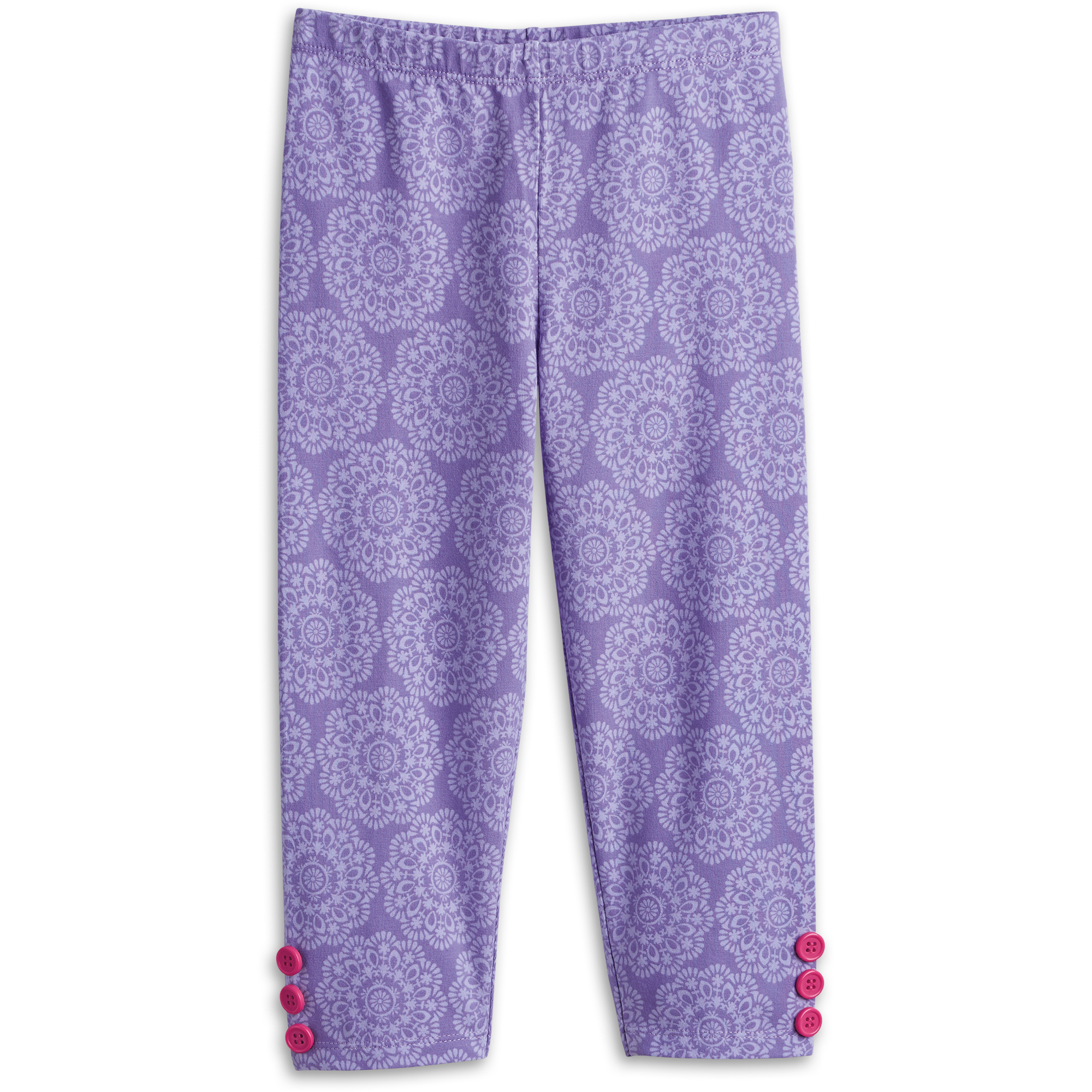 Playful Floral Leggings for Little Girls B1