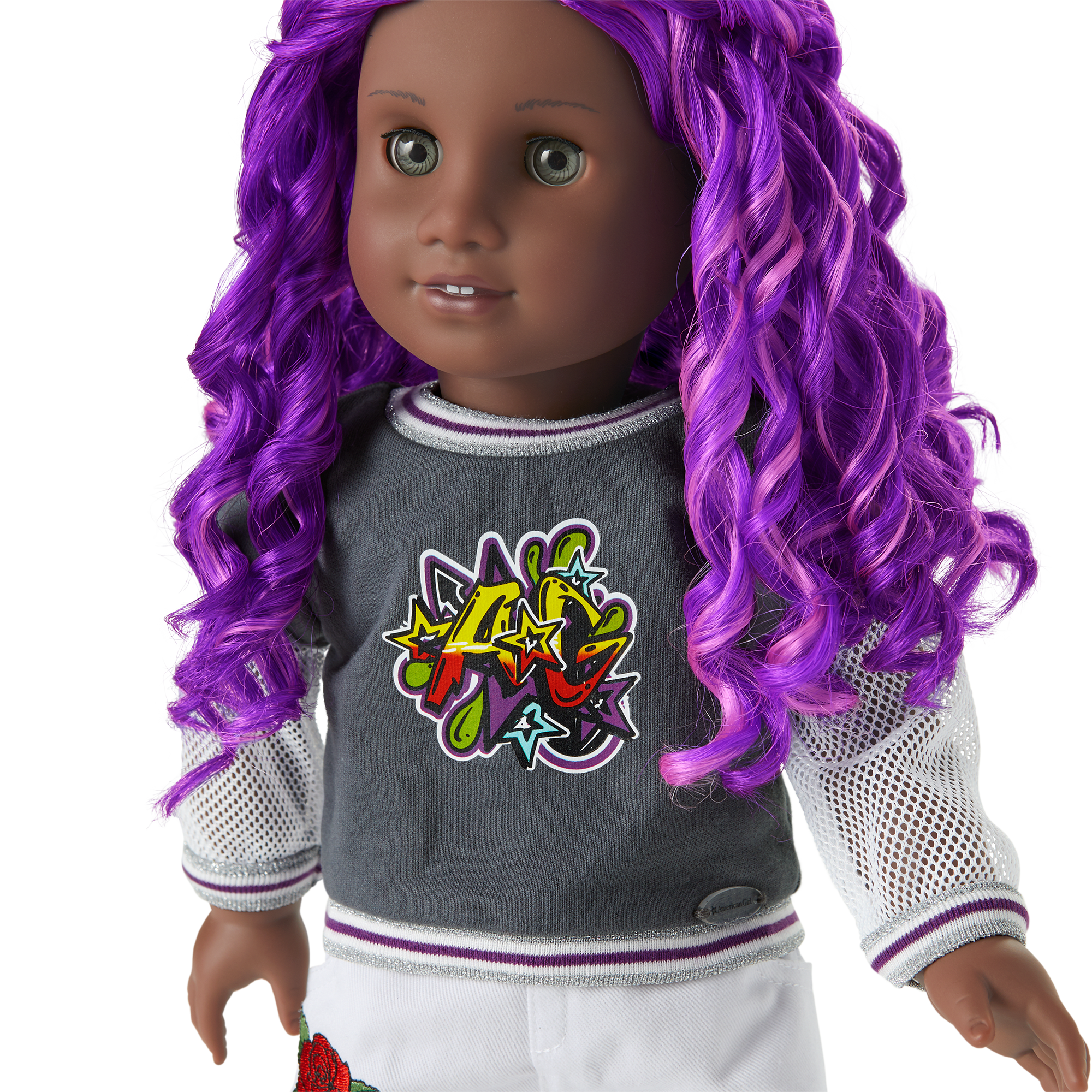 Truly Me™ 18-inch Doll #91 with curly purple hair B5
