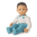 Bitty Baby® Doll #4 with black hair in Soft Blue E4