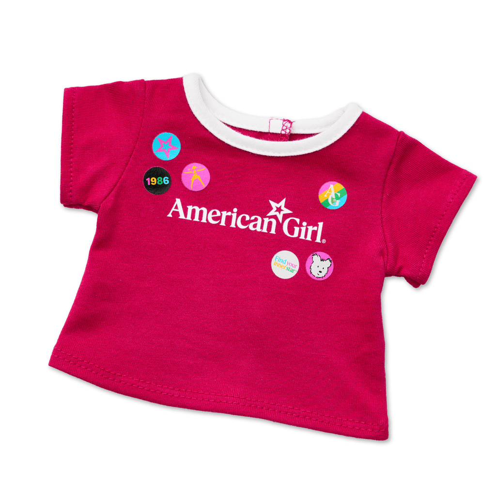 Matching AG™ Grin Pins Ringer Tee Set for Girls & 18-inch Dolls C3
