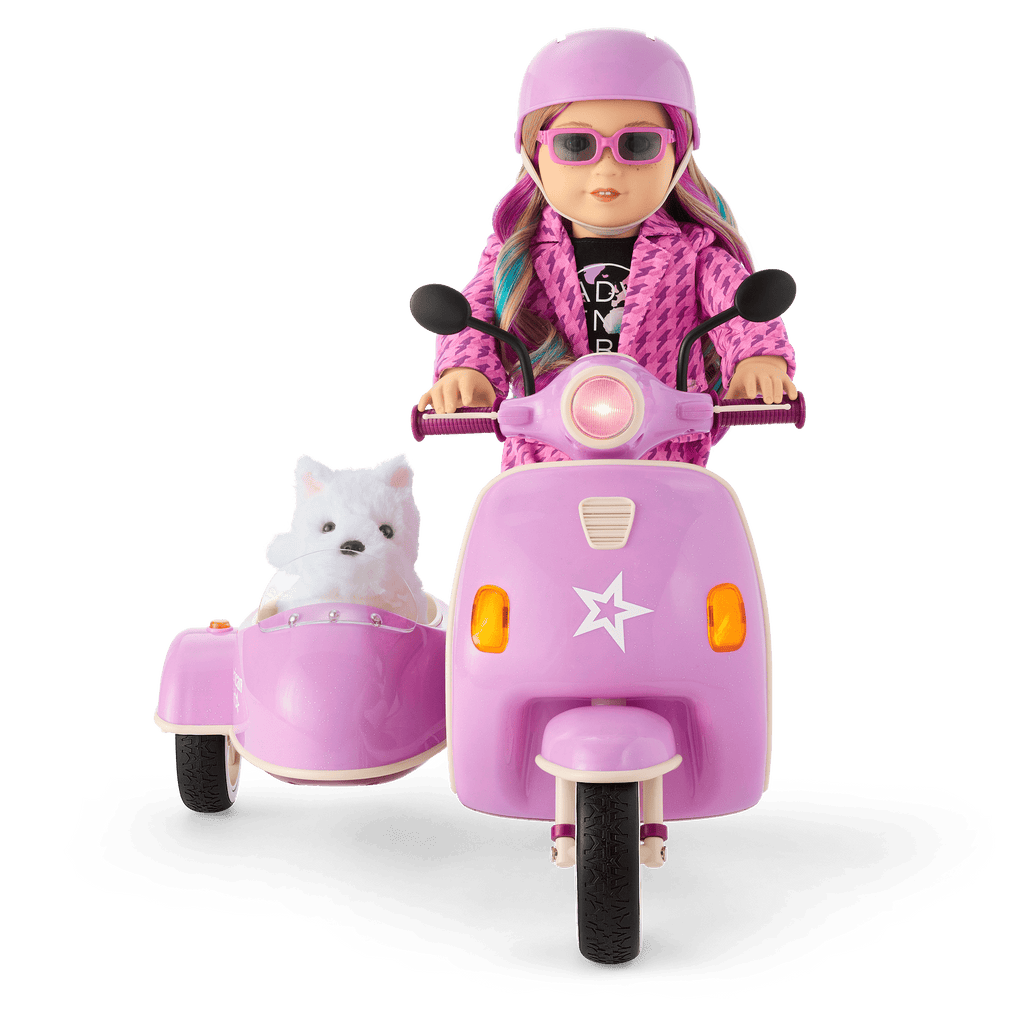 Hit the Road Scooter & Sidecar for 18-inch Dolls C9