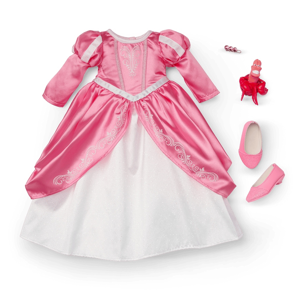 American Girl® Disney Princess Ariel Castle Ball Gown, Sebastian & Accessories for 18-inch Dolls B1